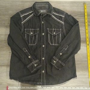 Buckle BKE Boys plaid shirt size small (8)